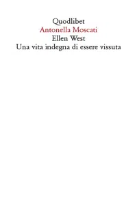 Ellen West Una vita indegna di essere vissuta_cover