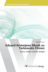 Eduard Artemjews Musik zu Tarkowskis Filmen_cover