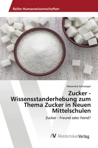 Zucker - Wissensstanderhebung zum Thema Zucker in Neuen Mittelschulen_cover