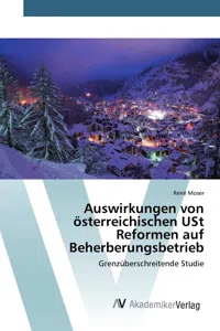 Auswirkungen von österreichischen USt Reformen auf Beherberungsbetrieb_cover