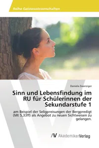 Sinn und Lebensfindung im RU für Schülerinnen der Sekundarstufe 1_cover