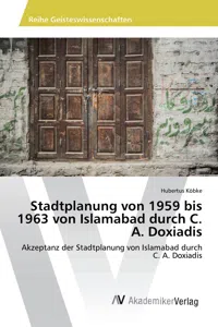 Stadtplanung von 1959 bis 1963 von Islamabad durch C. A. Doxiadis_cover