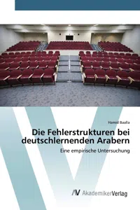 Die Fehlerstrukturen bei deutschlernenden Arabern_cover