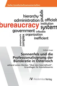 Sonnenfels und die Professionalisierung der Bürokratie in Österreich_cover