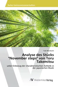 Analyse des Stücks "November steps" von Toru Takemitsu_cover