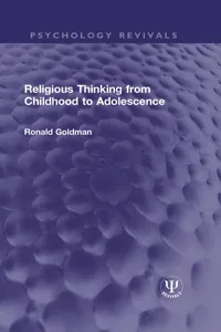 Religious Thinking from Childhood to Adolescence_cover