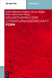 Grundthemen der Literaturwissenschaft: Form_cover