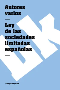 Ley de las sociedades limitadas españolas_cover