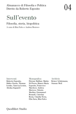 Almanacco di Filosofia e Politica 4. Sull'evento