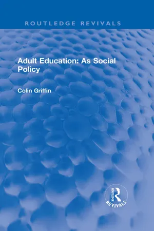 Adult Education: As Social Policy