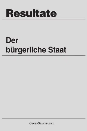 Der bürgerliche Staat