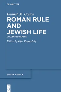 Roman Rule and Jewish Life_cover