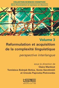 Reformulation et acquisition de la complexité linguistique_cover