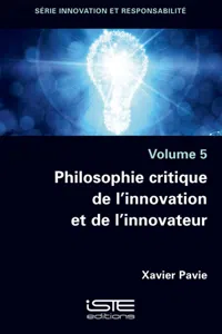 Philosophie critique de l'innovation et de l'innovateur_cover