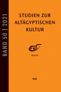 Studien zur Altägyptischen Kultur Band 50_cover