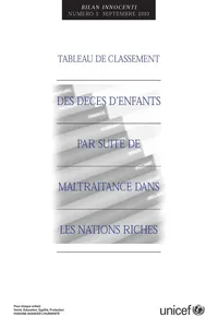 Tableau de classement des décès d'enfants par suite de maltraitance dans les nations riches_cover