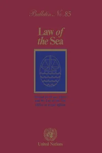 Law of the Sea Bulletin, No.85_cover