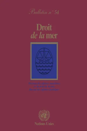 Droit de la mer bulletin, No.54