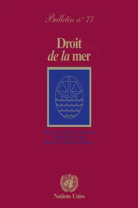 Droit de la mer bulletin, No.77_cover