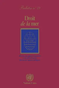 Droit de la mer bulletin, No.79_cover