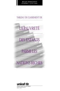 Tableau de classement de la pauvreté des enfants parmi les nations riches_cover