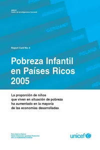 Pobreza Infantil en Países Ricos 2005_cover