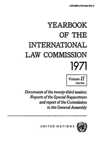 Yearbook of the International Law Commission 1971, Vol II, Part 1_cover