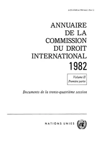 Annuaire de la Commission du Droit International 1982, Vol. II, Partie 1_cover