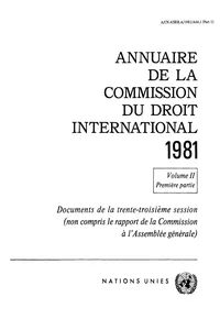 Annuaire de la Commission du Droit International 1981, Vol. II, Partie 1_cover