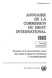 Annuaire de la Commission du Droit International 1980, Vol. II, Partie 1_cover