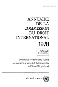 Annuaire de la Commission du Droit International 1978, Vol. II, Partie 1_cover