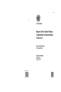 Report of the United Nations Commission on International Trade Law_cover