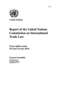 Report of the United Nations Commission on International Trade Law_cover