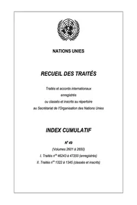 Recueil des Traités Index Cumulatif No.49_cover