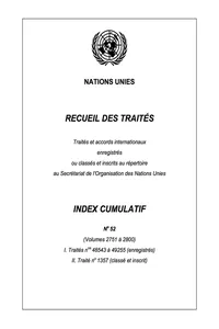 Recueil des Traités Index Cumulatif No.52_cover