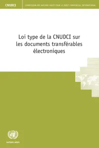 Loi type de la CNUDCI sur les documents transférables électroniques_cover