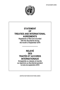 Statement of Treaties and International Agreements / Relevé des traités et accords internationaux_cover