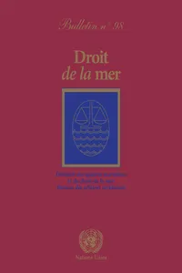 Droit de la mer bulletin, No.98_cover