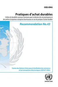 Recommandation no 43 - Pratiques d'achat durables_cover