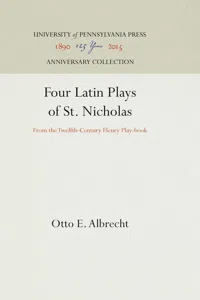 Four Latin Plays of St. Nicholas_cover