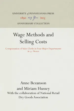 Wage Methods and Selling Costs