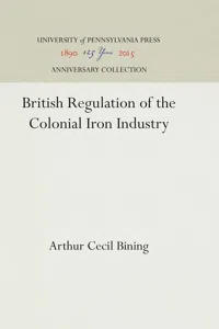 British Regulation of the Colonial Iron Industry_cover