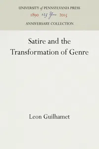 Satire and the Transformation of Genre_cover