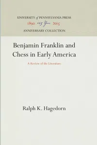 Benjamin Franklin and Chess in Early America_cover