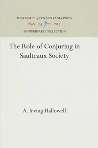 The Role of Conjuring in Saulteaux Society_cover