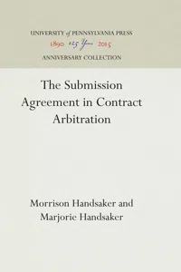 The Submission Agreement in Contract Arbitration_cover