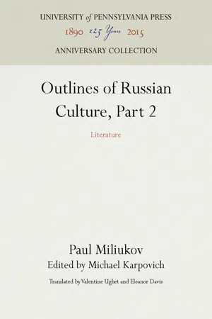 Outlines of Russian Culture, Part 2