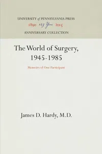 The World of Surgery, 1945-1985_cover