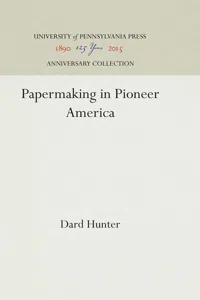 Papermaking in Pioneer America_cover