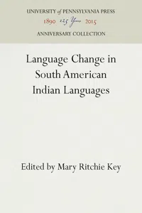 Language Change in South American Indian Languages_cover